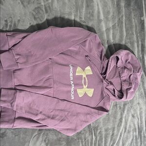 Under Armour Lavender Hoodie with Gold Emblem